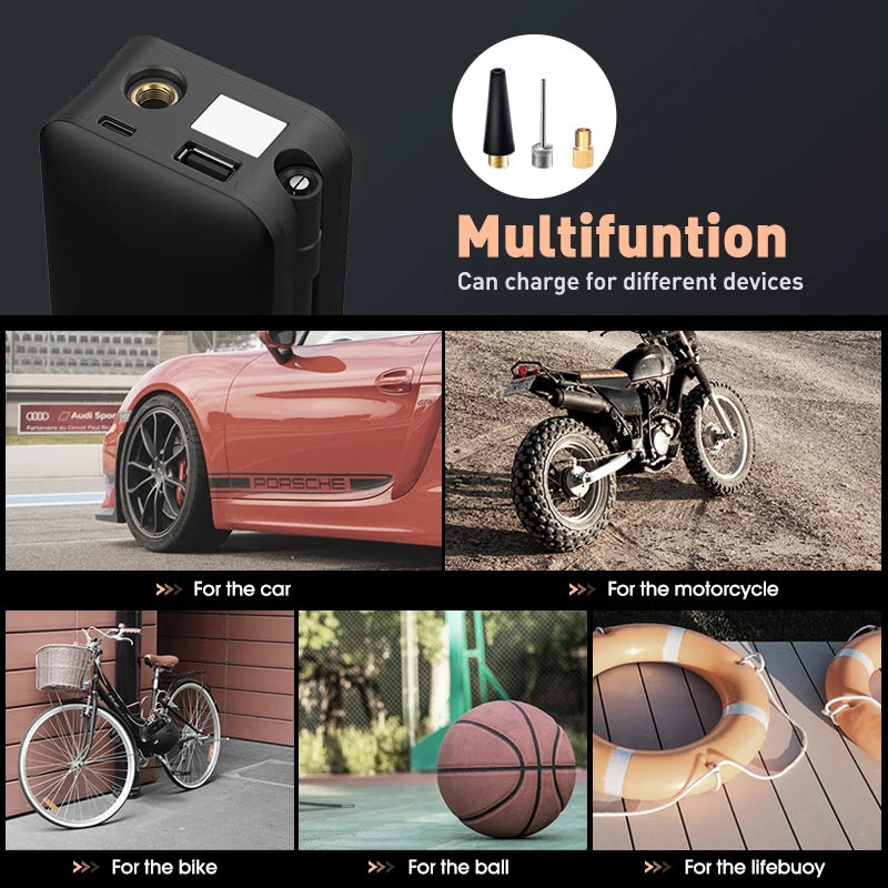 Rechargeable  Air Pump: Portable Tire Inflator